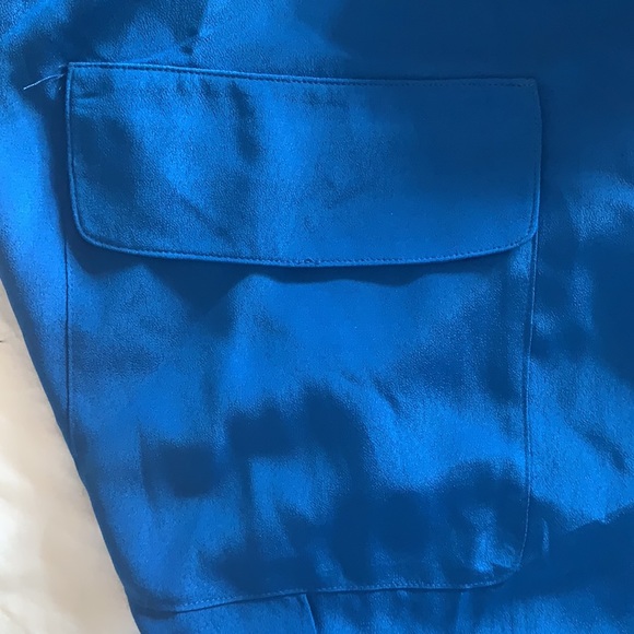 CHRISTIAN DIOR size 10 long sleeve Royal Blue blouse in Excellent condition - Picture 5 of 7